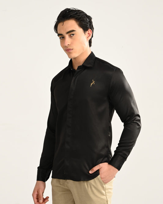 Black Slim Fit Luxury Wear