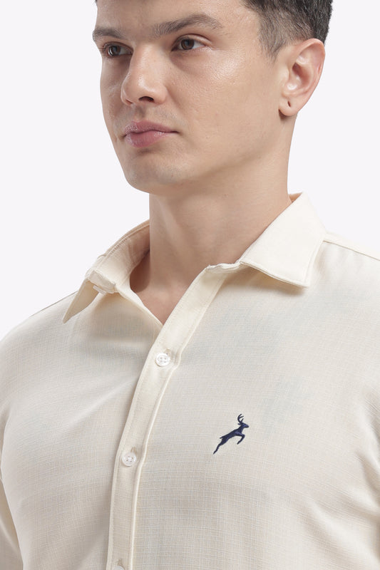 Cream Beige | Linen Blend | Full Sleeve