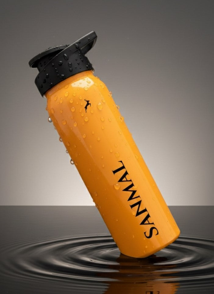 SANMAL 700 ml Plastic Water Bottle (Pack of 1, Yellow)