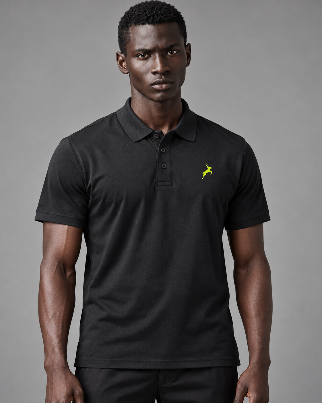 Black | SANMAL Wrinkle-Free Performance Polo