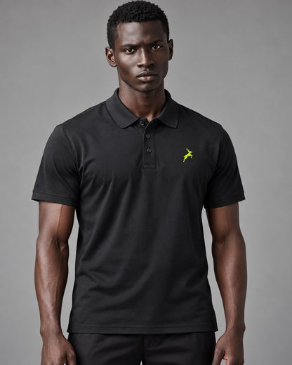 Black | SANMAL Wrinkle-Free Performance Polo
