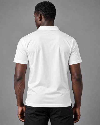White | SANMAL Wrinkle-Free Performance Polo
