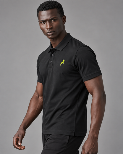 Black | SANMAL Wrinkle-Free Performance Polo