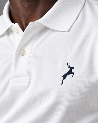 White | SANMAL Wrinkle-Free Performance Polo