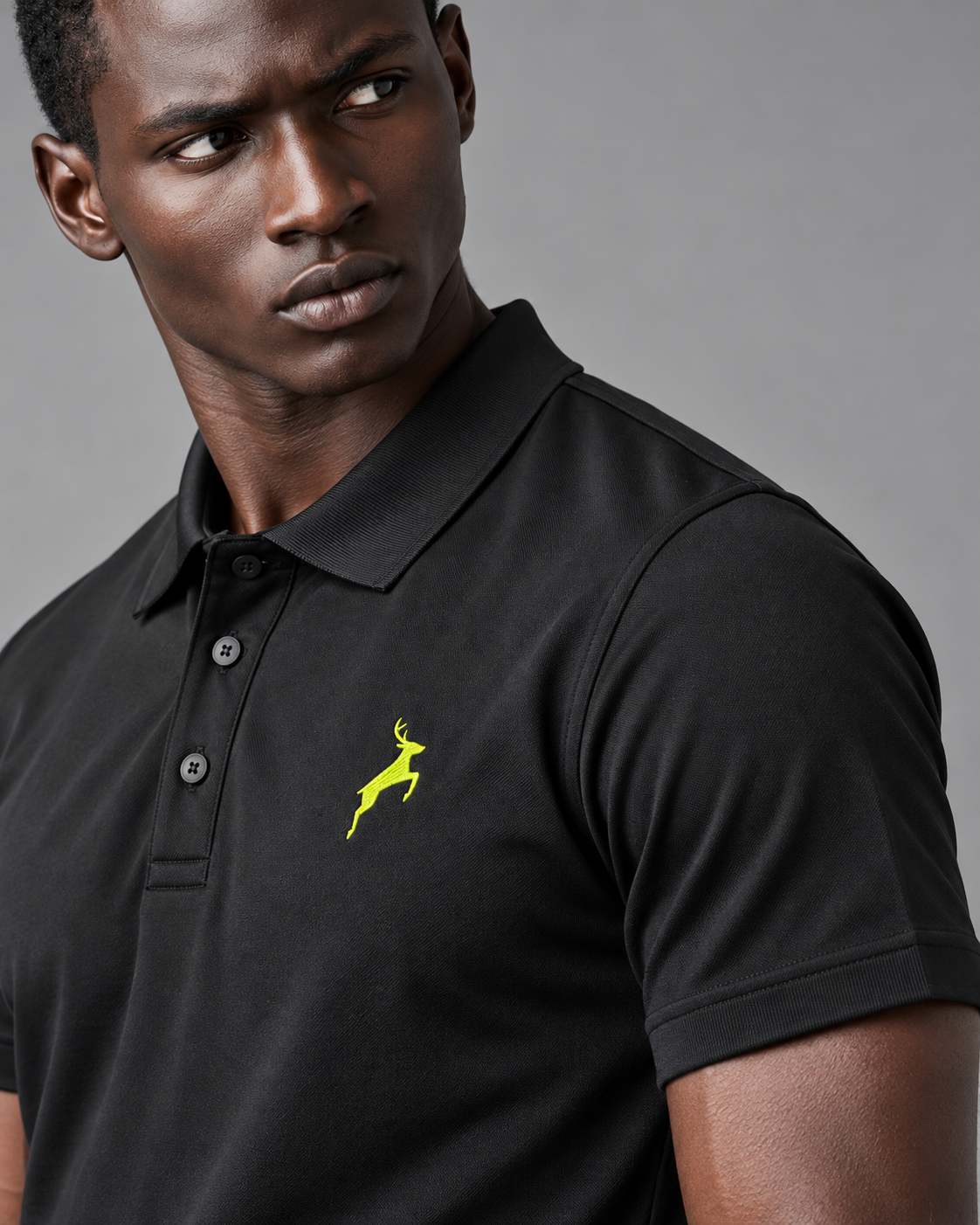 Black | SANMAL Wrinkle-Free Performance Polo