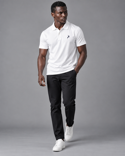 White | SANMAL Wrinkle-Free Performance Polo