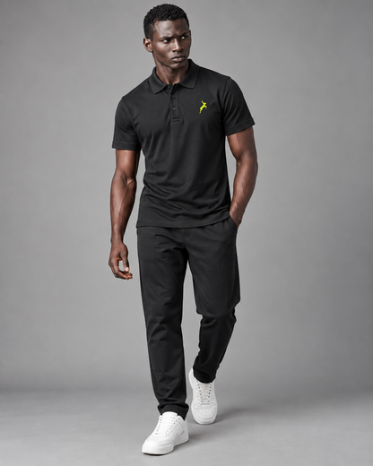 Black | SANMAL Wrinkle-Free Performance Polo