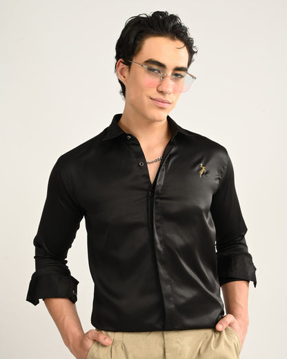 Black Slim Fit Luxury Wear