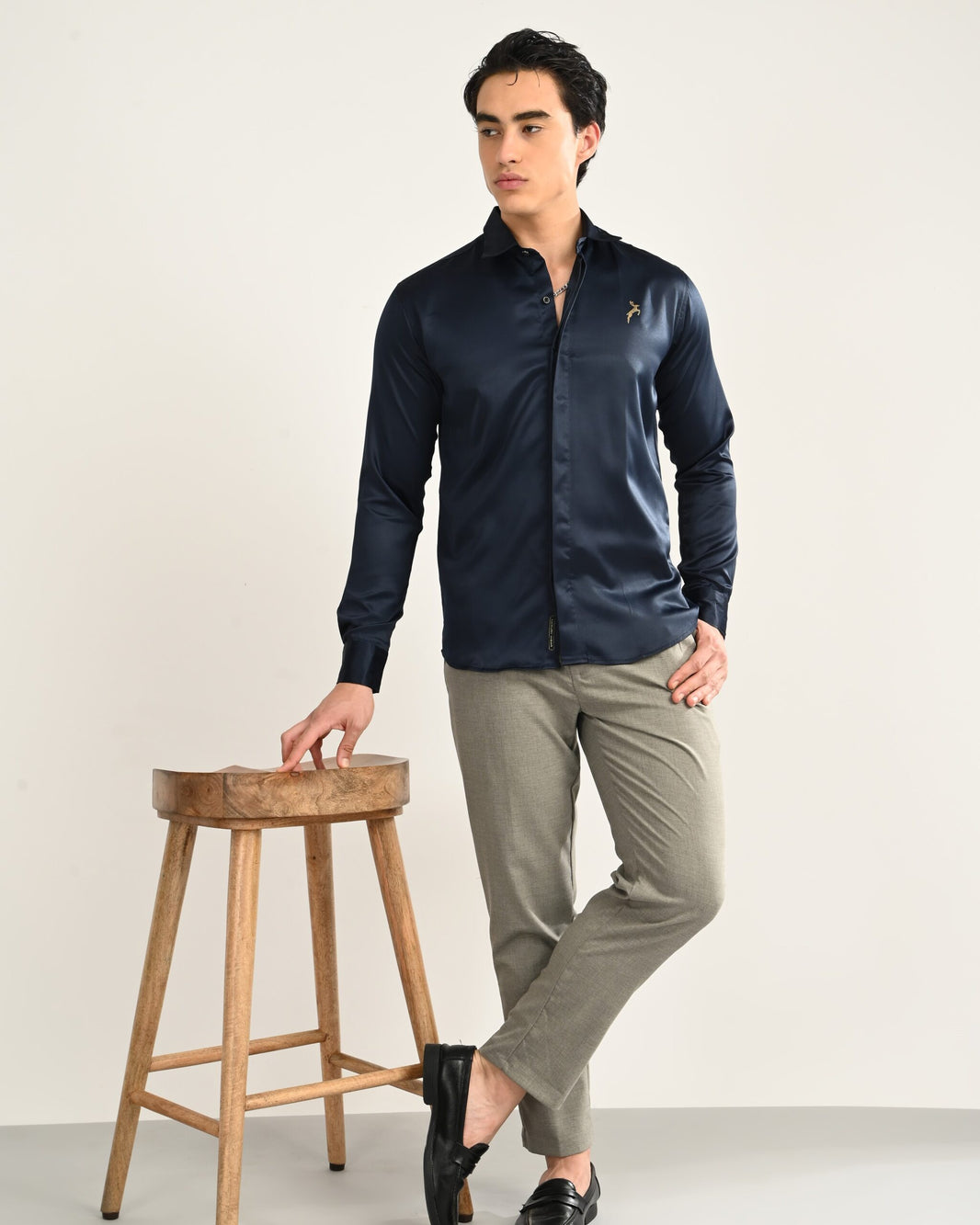 Midnight Blue Slim Fit Luxury Wear