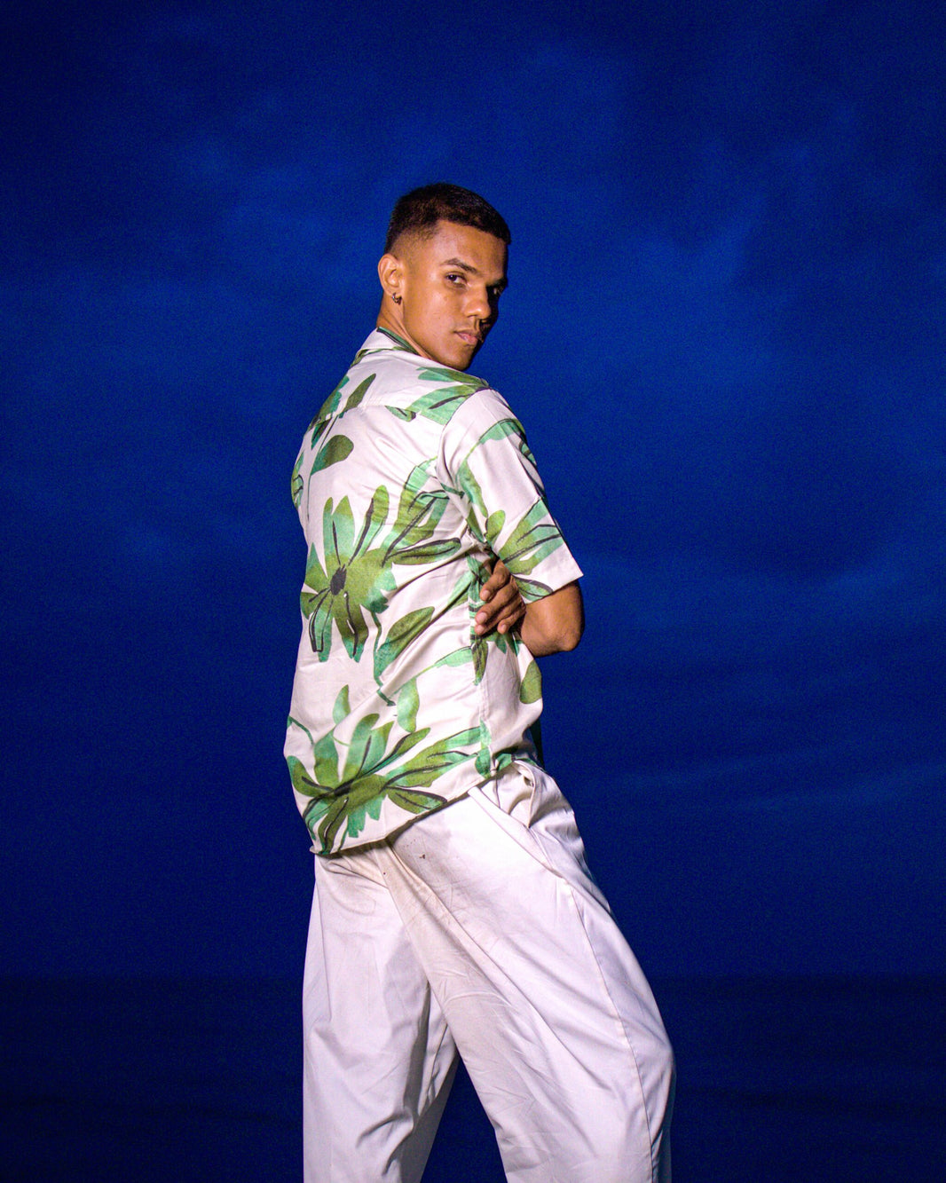 PREMIUM PRINTED RAYON SHIRT | GREEN ESCAPE