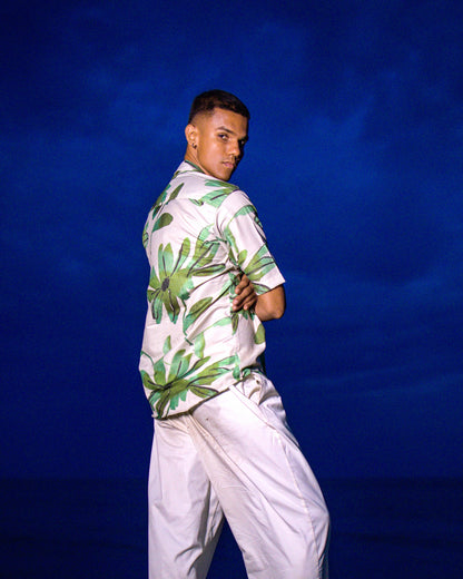PREMIUM PRINTED RAYON SHIRT | GREEN ESCAPE