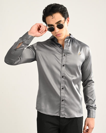 Grey Slim Fit Luxury Wear