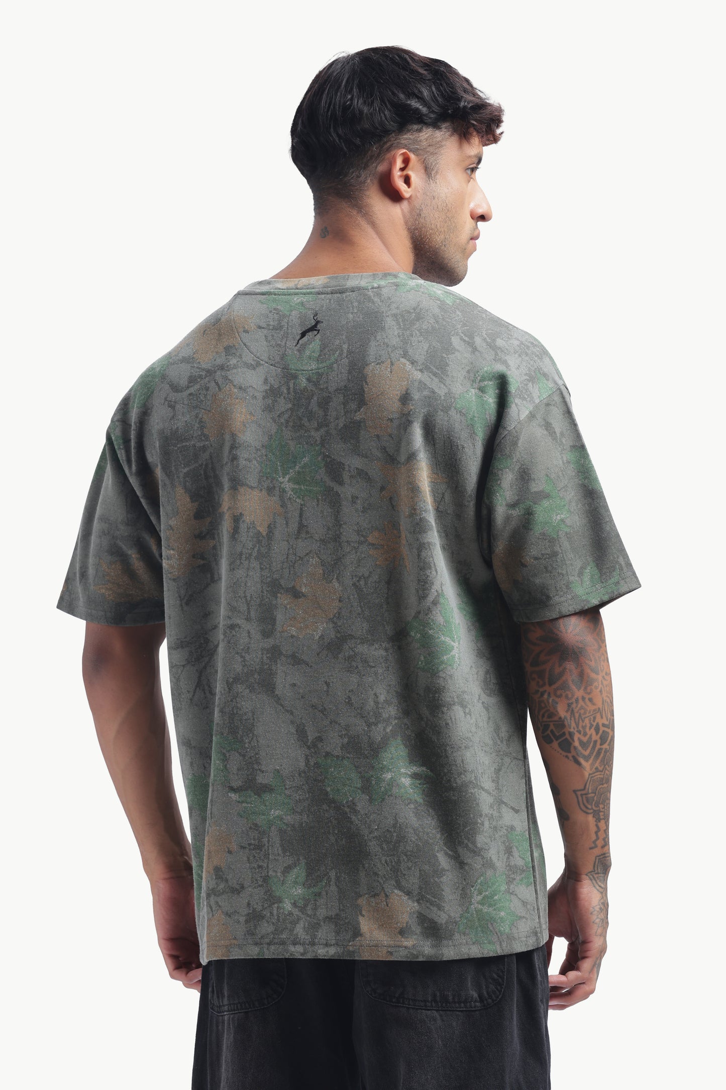 Relaxed Fit Interlock Unisex T-Shirt | Green Printed
