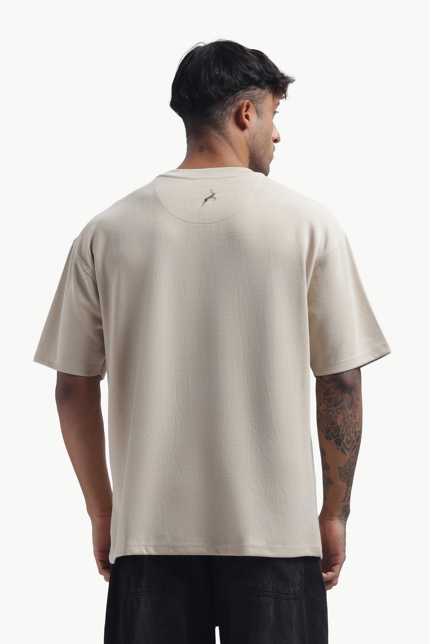 Relaxed Fit Interlock Unisex T-Shirt | Off-White with Unsubscribe HD Print