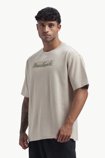 Relaxed Fit Interlock Unisex T-Shirt | Off-White with Unsubscribe HD Print