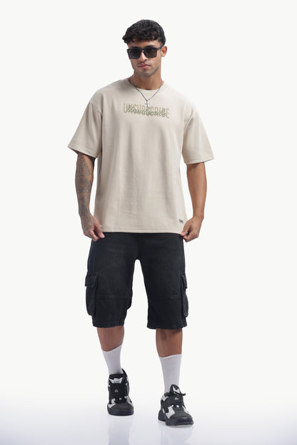 Relaxed Fit Interlock Unisex T-Shirt | Off-White with Unsubscribe HD Print