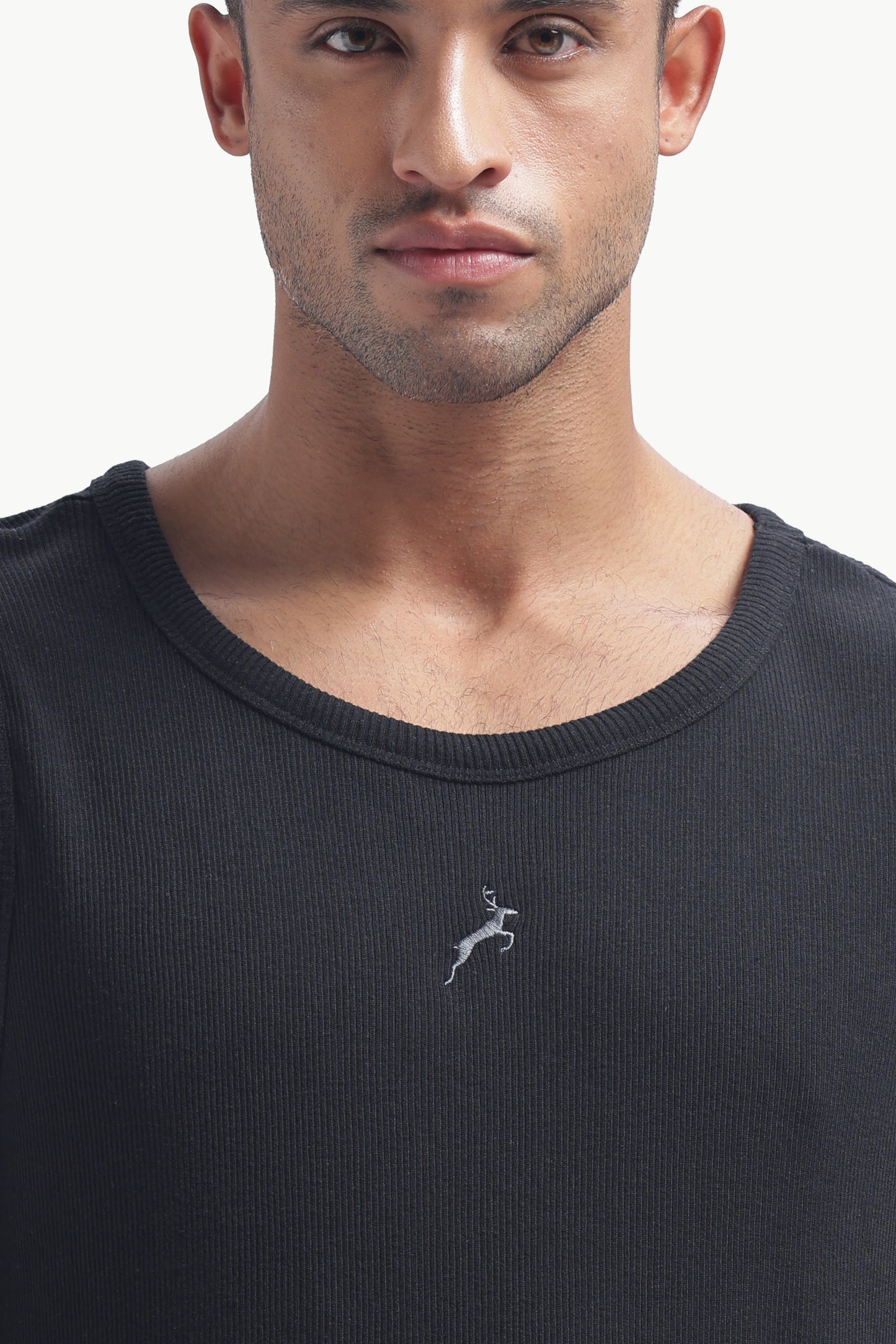 Regular Fit Ribbed Men’s Tank Top | Black | Athletic Style