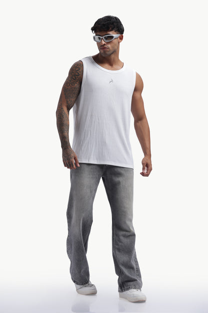Combo | Regular Fit Ribbed Men’s Tank Tops | Black and White | Athletic Style