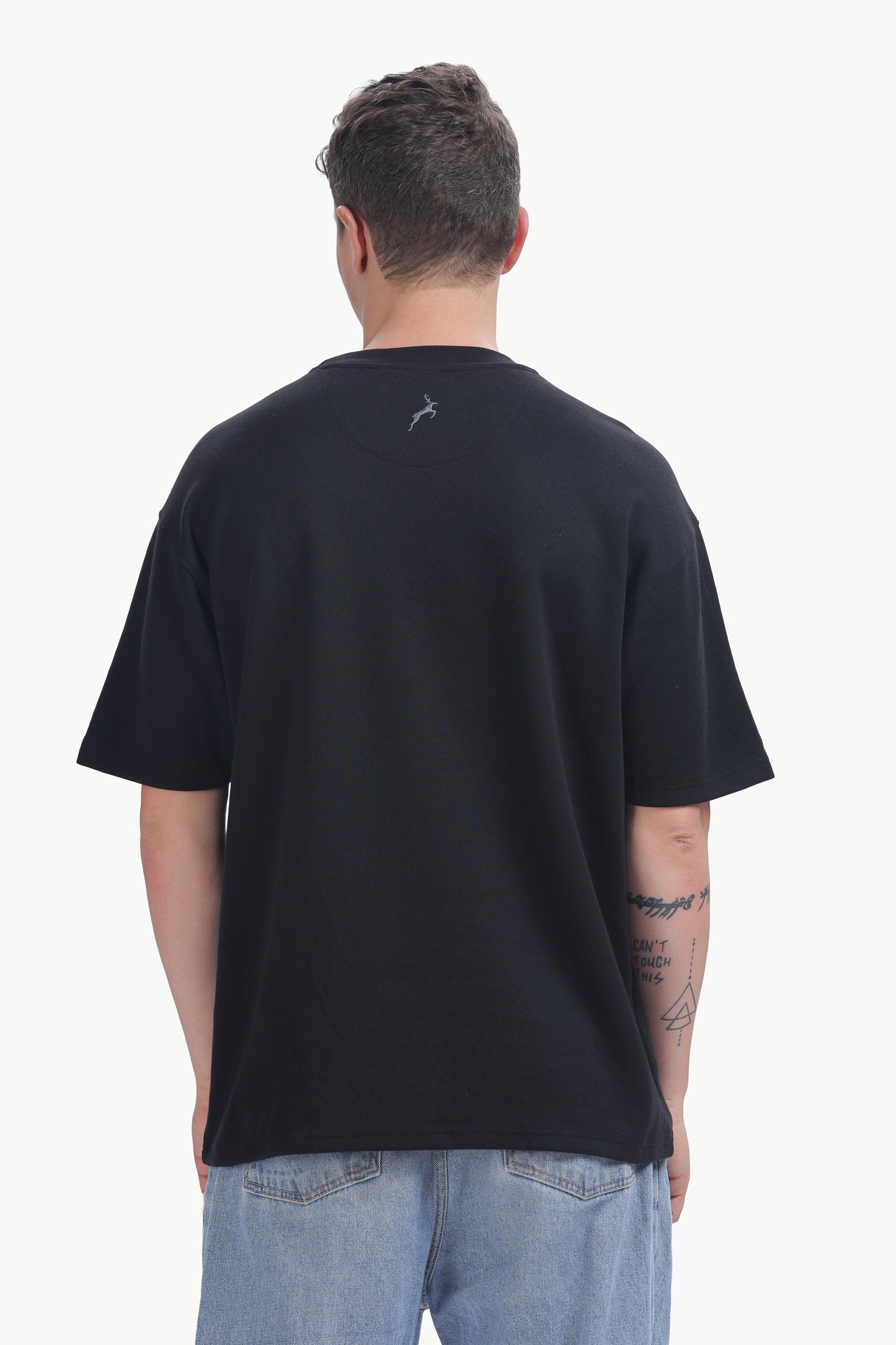 Relaxed Fit Interlock Unisex T-Shirt | Black with HD Butterfly Print