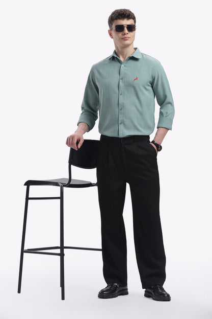 Light Sage Blue | Linen Blend | Full Sleeve