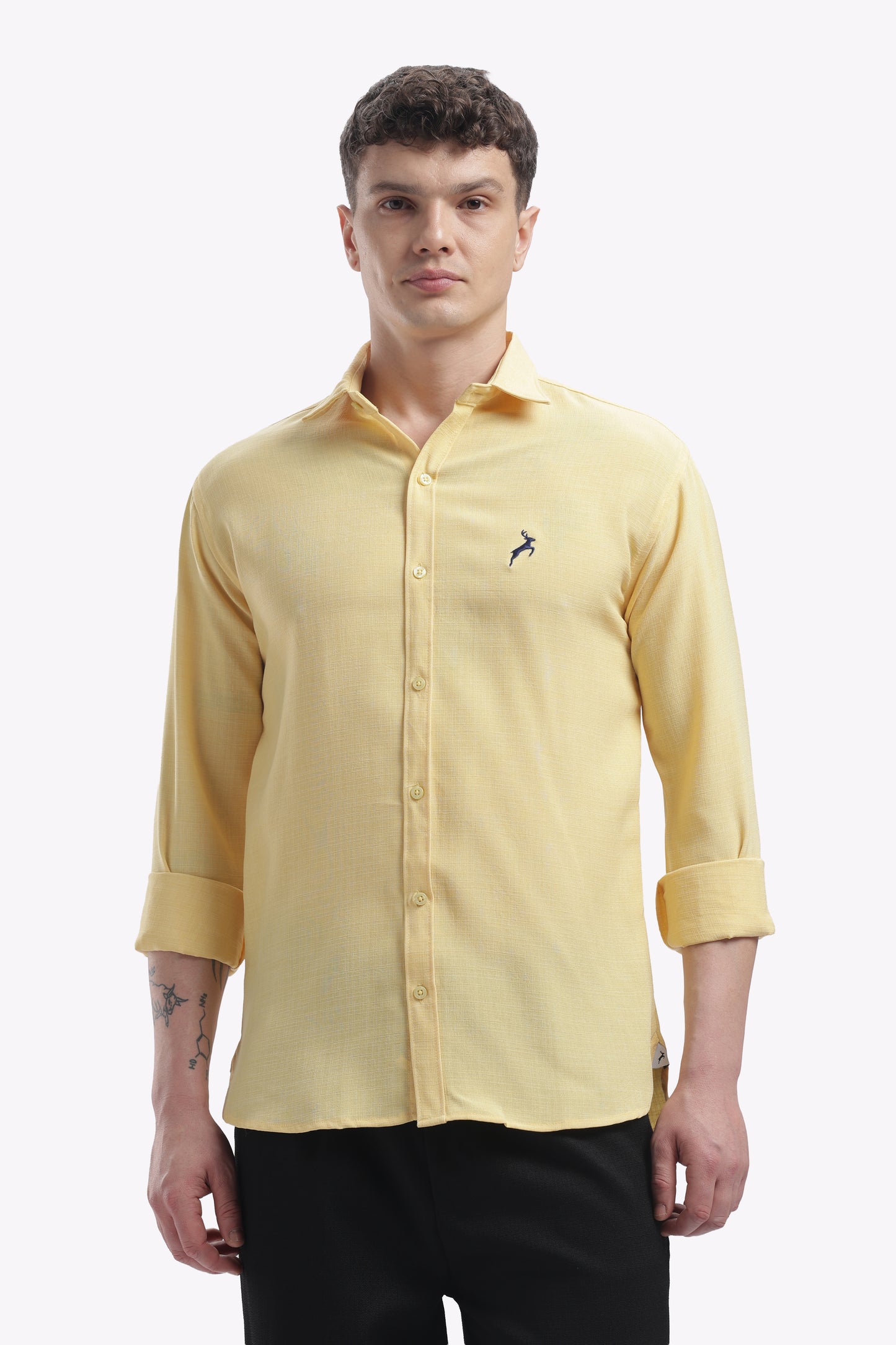 Sun Yellow | Linen Blend | Full Sleeve