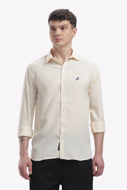 Cream Beige | Linen Blend | Full Sleeve