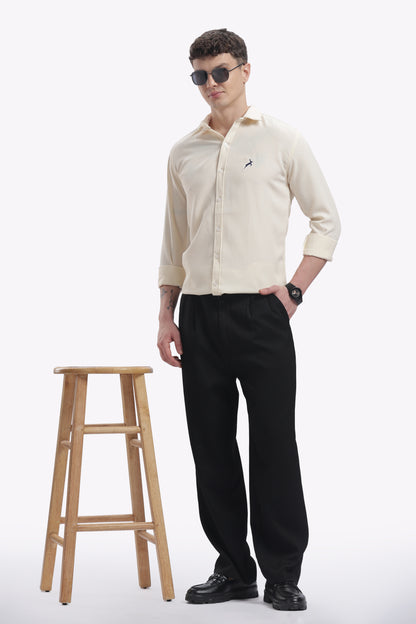 Cream Beige | Linen Blend | Full Sleeve