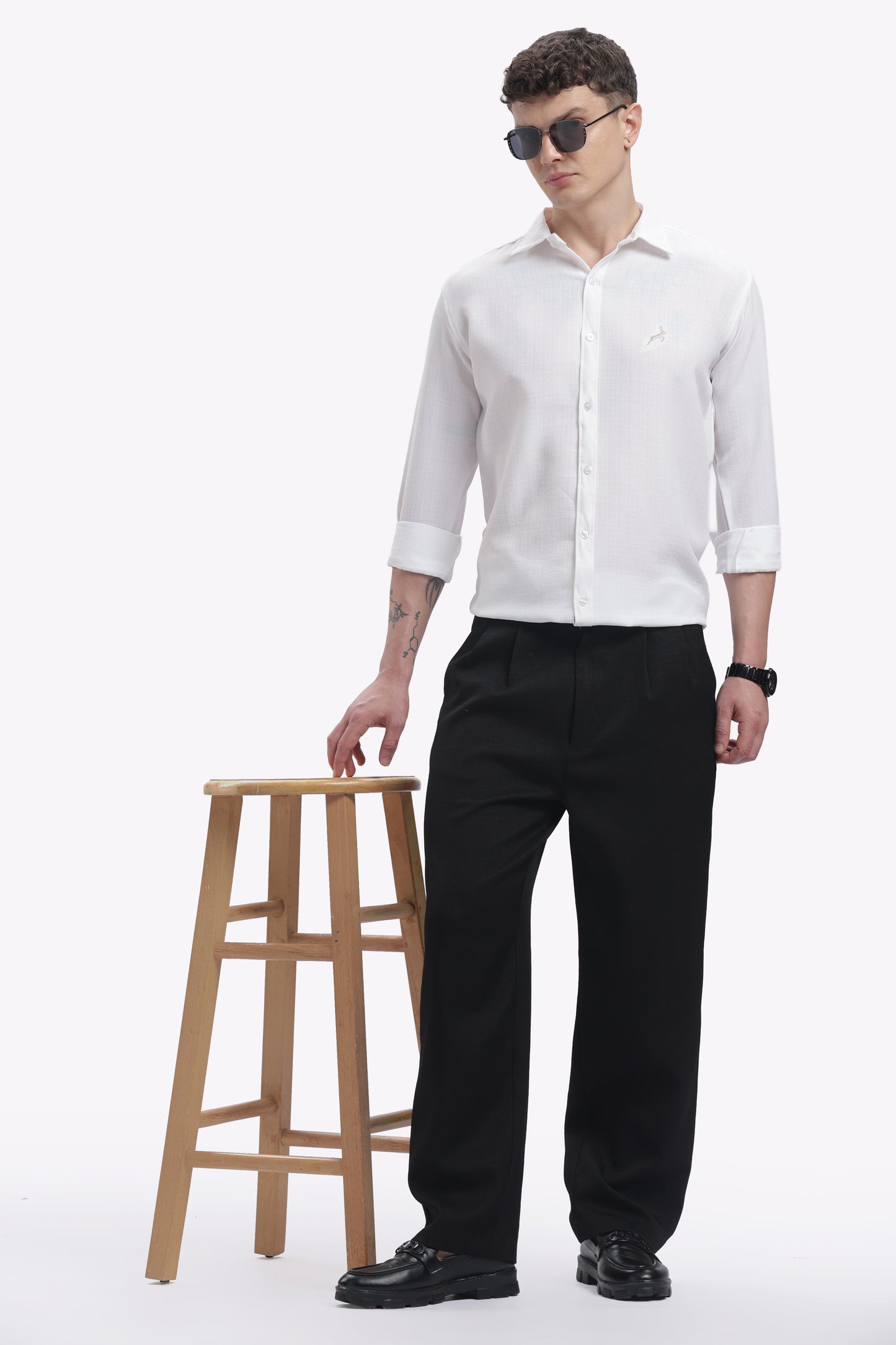 Pure White | Linen Blend | Full Sleeve