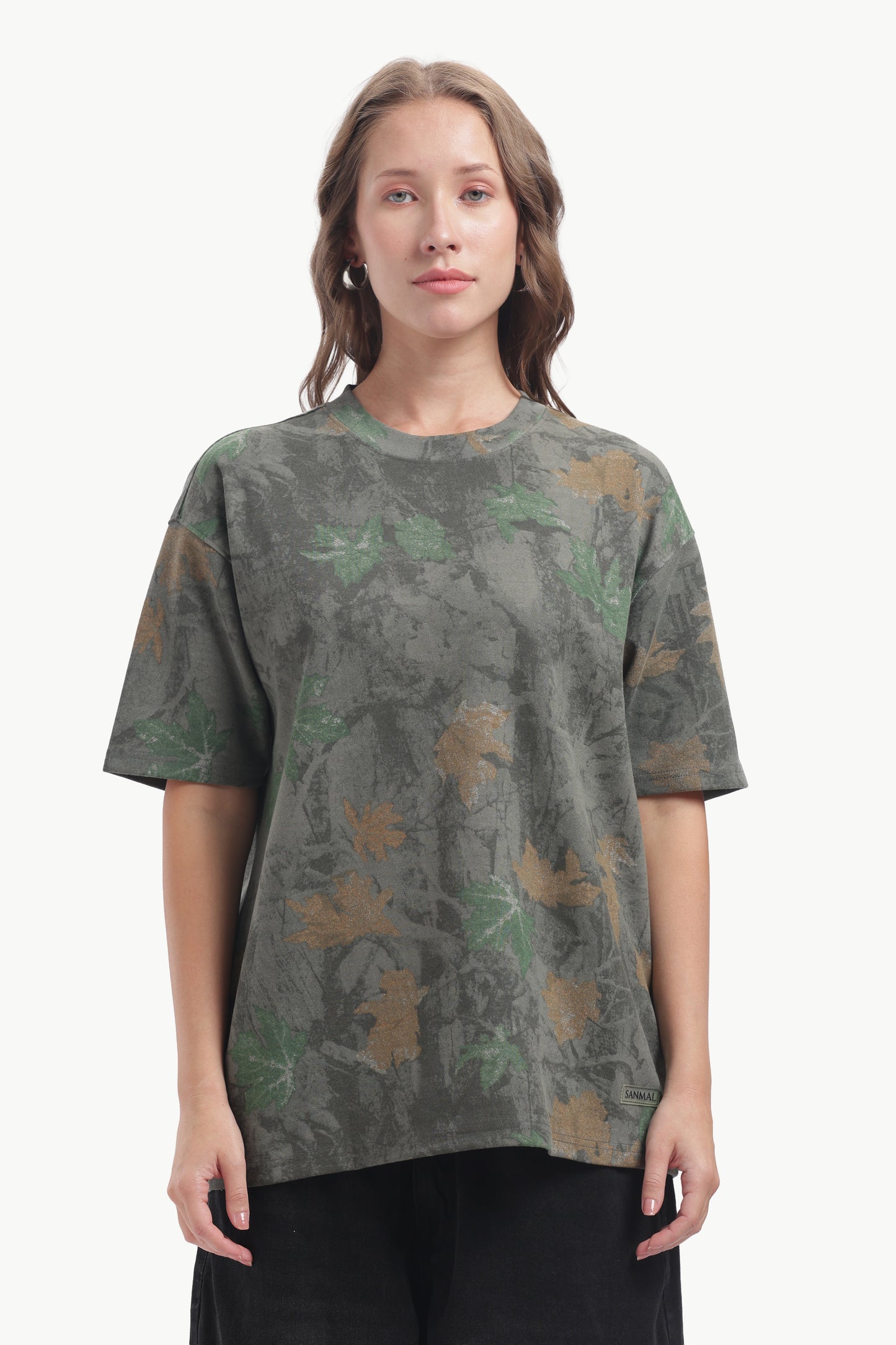 Relaxed Fit Interlock Unisex T-Shirt | Green Printed