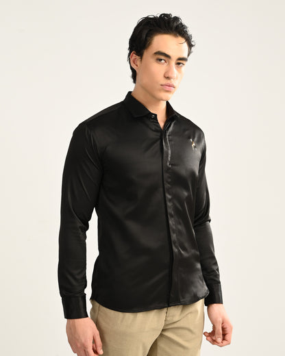 Black Slim Fit Luxury Wear