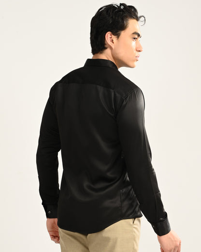 Black Slim Fit Luxury Wear