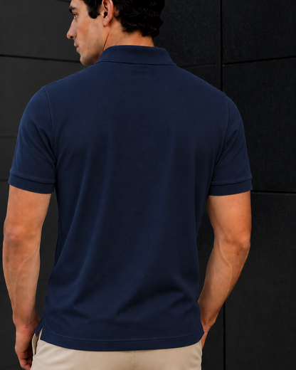 Old Navy Blue Executive Cotton Polo
