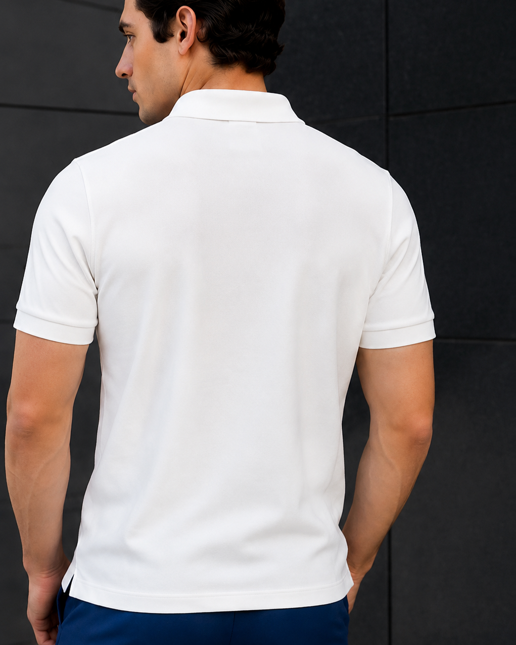 White Executive Cotton Polo