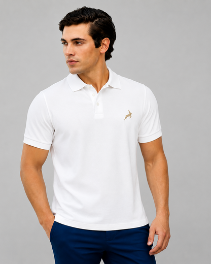 White Executive Cotton Polo