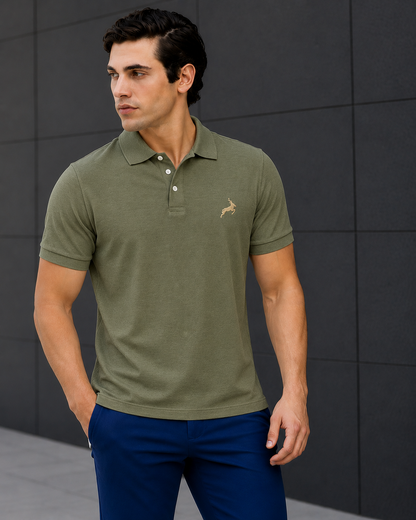 Olive Green Executive Cotton Polo