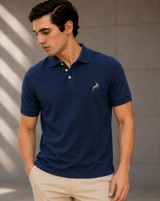 Old Navy Blue Executive Cotton Polo