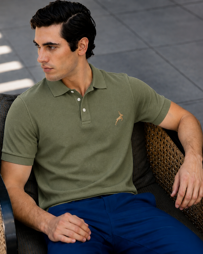 Olive Green Executive Cotton Polo