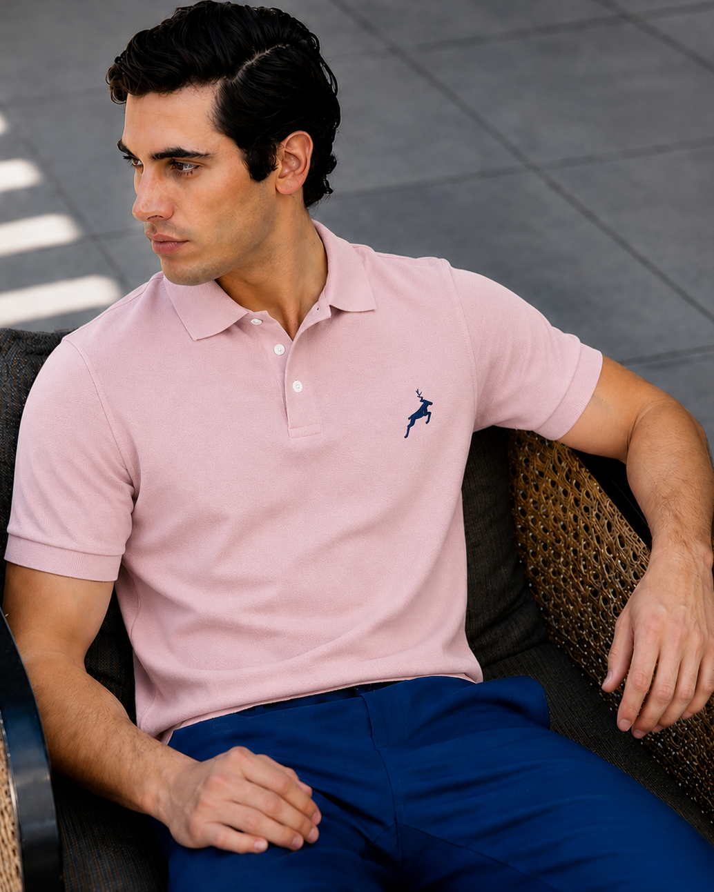 Soft Pink Executive Cotton Polo