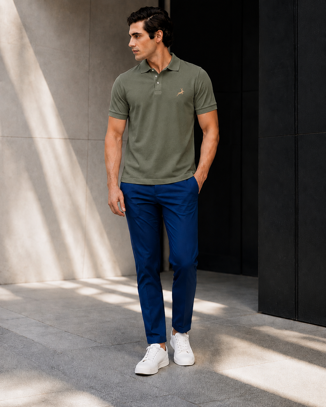 Olive Green Executive Cotton Polo
