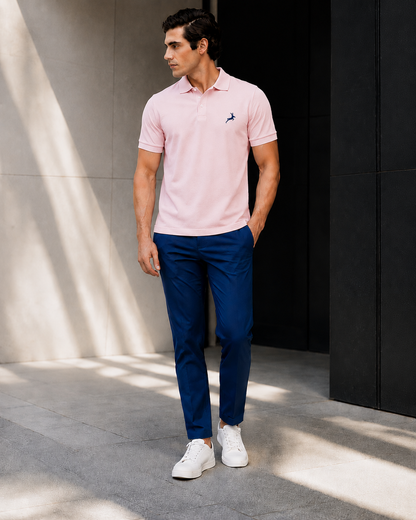 Soft Pink Executive Cotton Polo