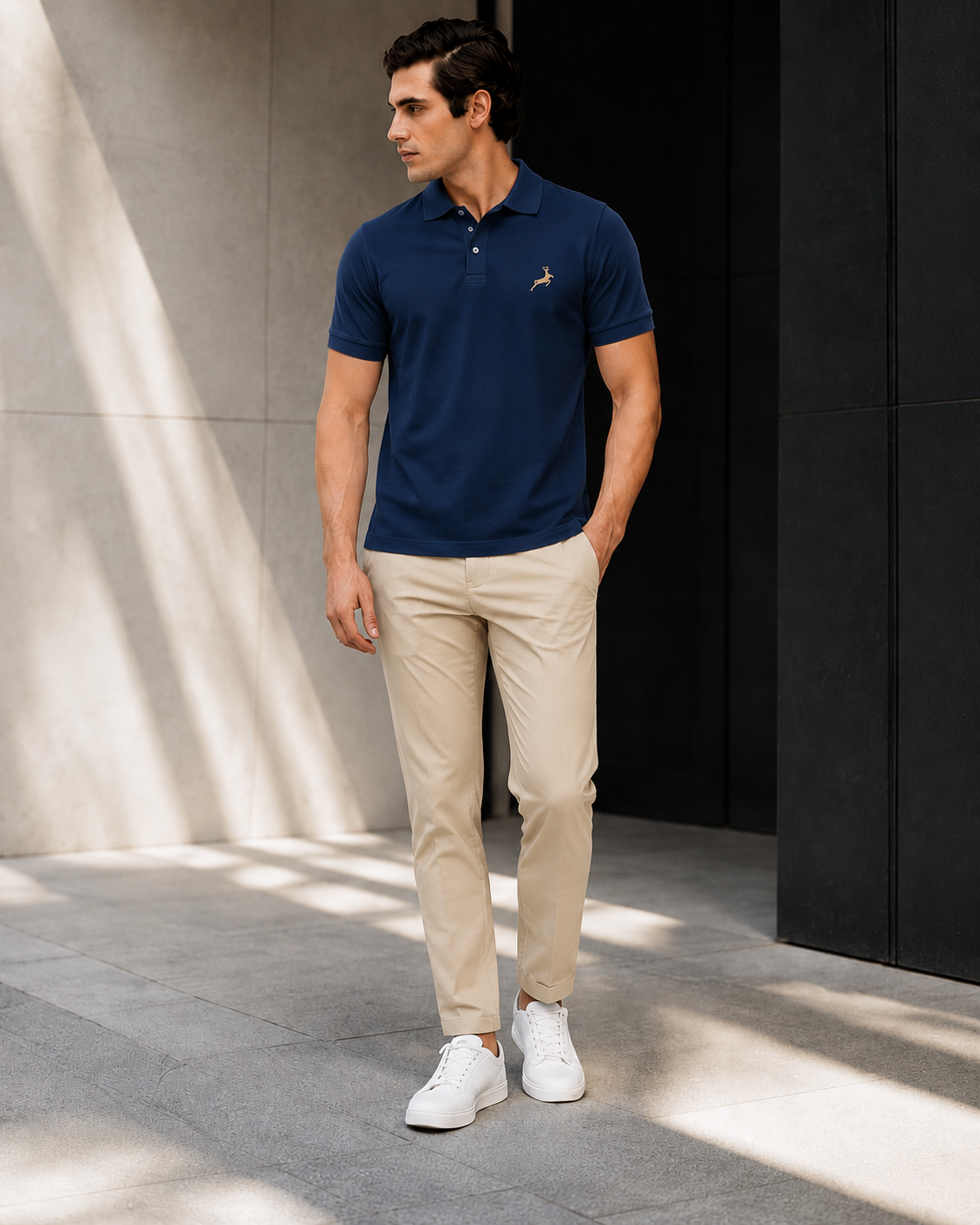 Old Navy Blue Executive Cotton Polo