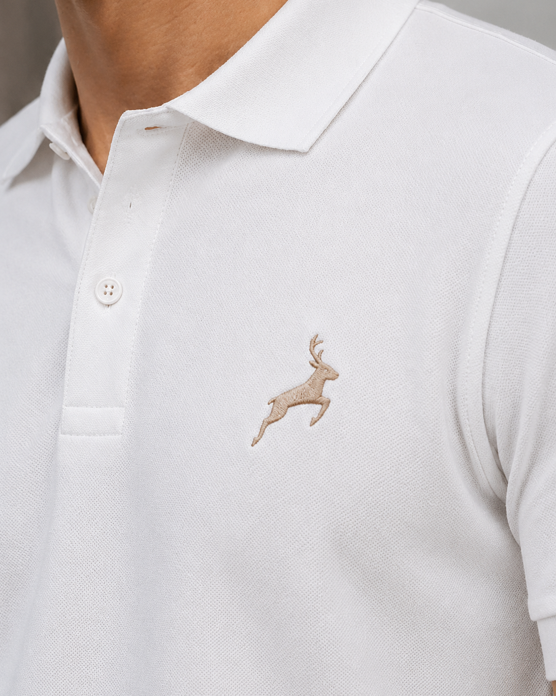 White Executive Cotton Polo