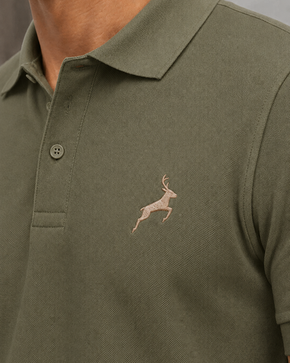 Olive Green Executive Cotton Polo