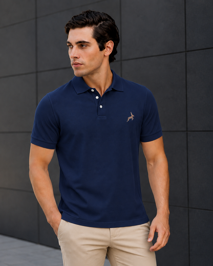 Old Navy Blue Executive Cotton Polo