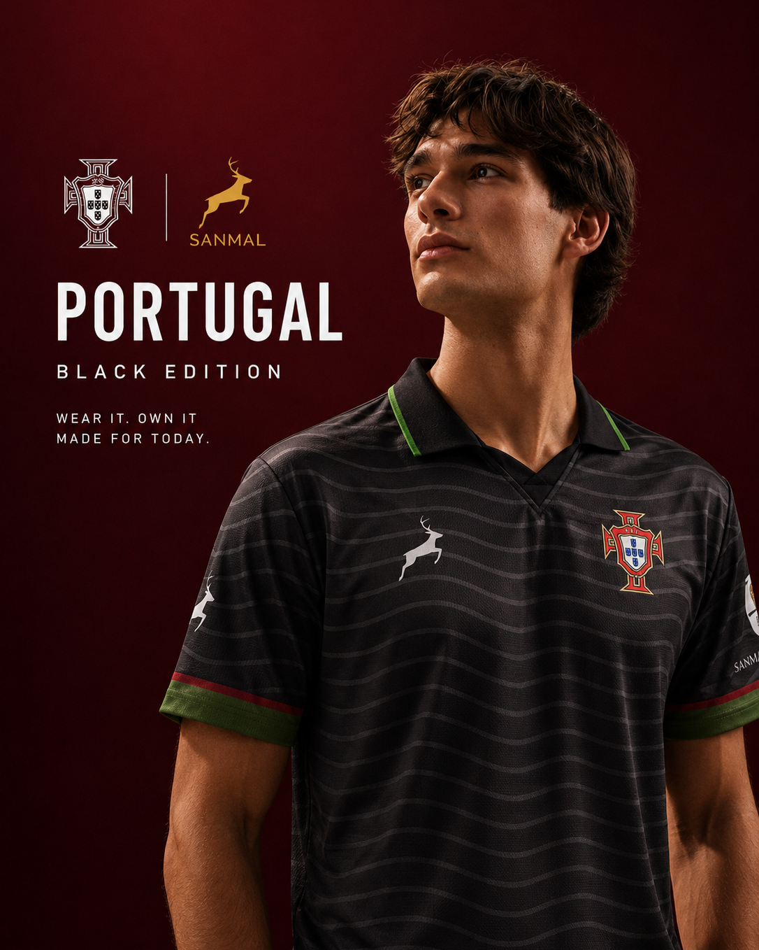 PORTUGAL FC JERSEY | BLACK EDITION