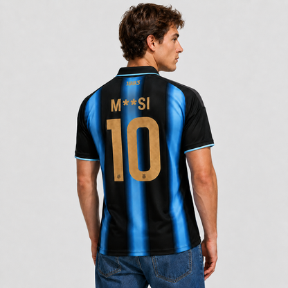 ARGENTINA FC JERSEY | BLACK | CHAMPION EDITION | ADULT HALF SLEEVE