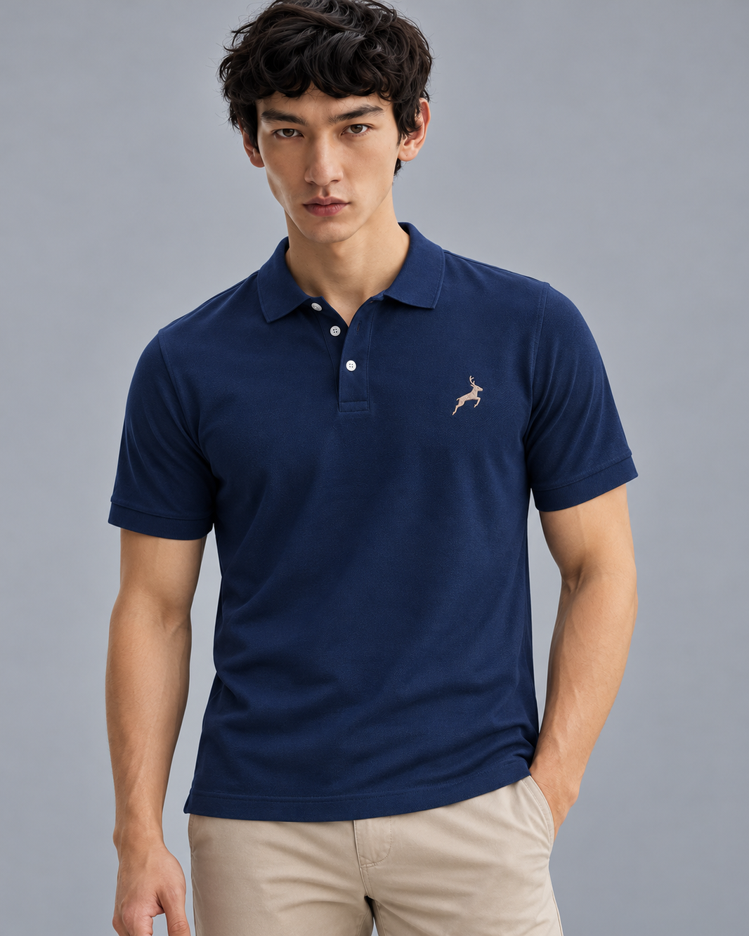 Old Navy Blue Executive Cotton Polo