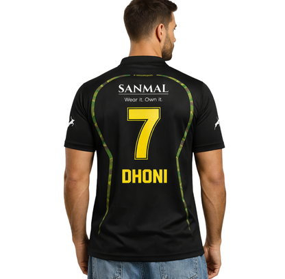 CHENNAI SUPER KINGS JERSEY | NEW EDITION | ADULT HALF SLEEVE | BLACK