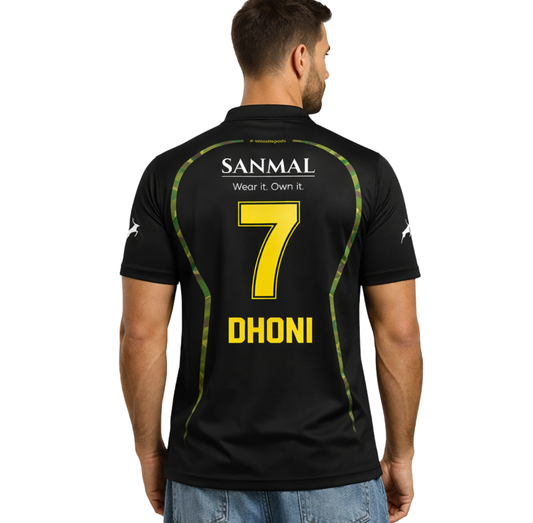 CHENNAI SUPER KINGS JERSEY | NEW EDITION | ADULT HALF SLEEVE | BLACK