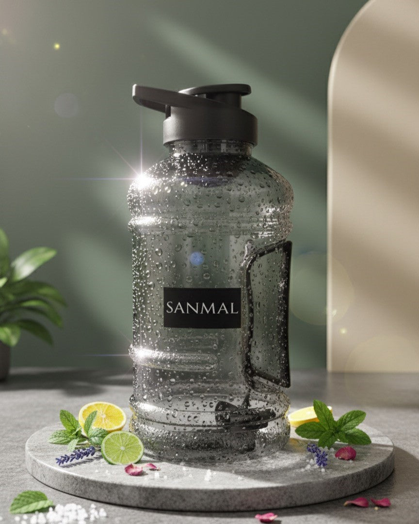 SANMAL Gallon Water Bottle 1.5 Litre (Plastic, Black, Pack Of 1)